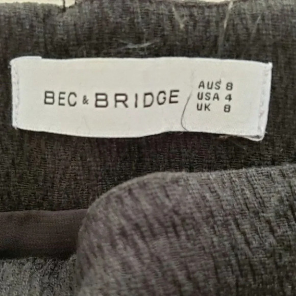 REVOLVE Bec & Bridge ruffle hem mini skirt black size 4 - Picture 4 of 6